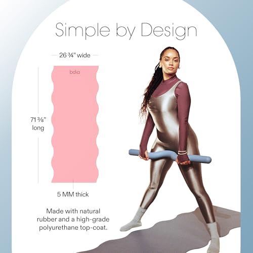 Bala Yoga Mat for Home Gym - Non Slip Exercise Mat for Home Workout, Stretching, Pilates, Aerobics & Floor & Fitness Work Out - Indoor Exercising Mat