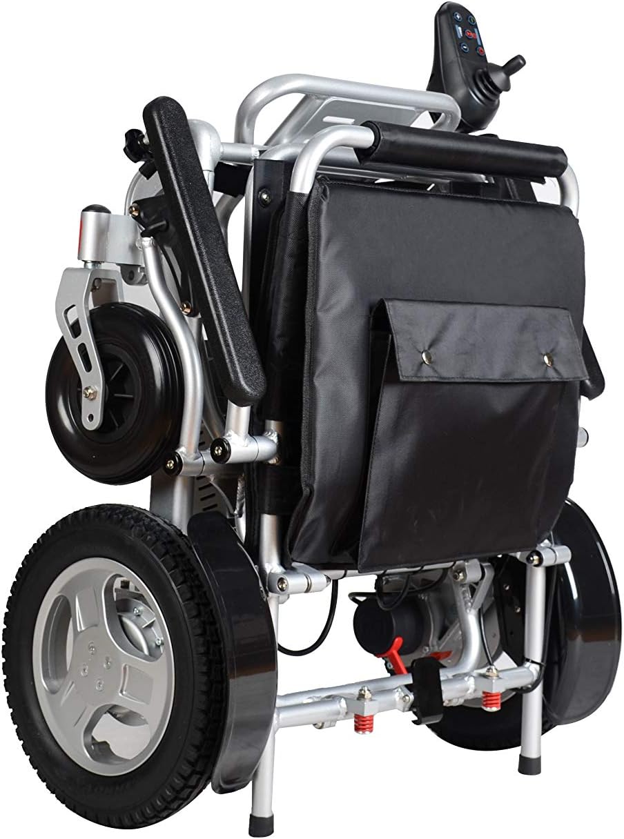 Deluxe All Terrain Electric Wheelchairs Foldable Lightweight Premium Electric Wheelchair, Portable, Compact, 500W Powerful Motors Airline Approved Folding Motorized Wheelchair