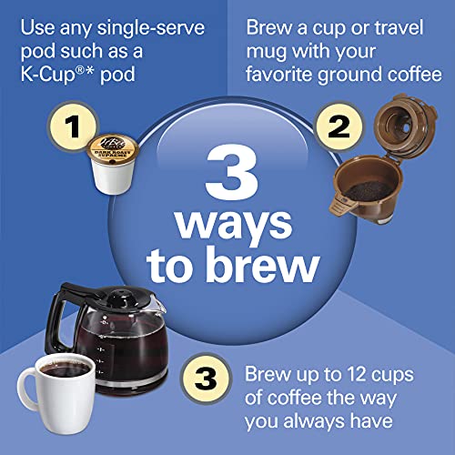 Hamilton Beach FlexBrew Trio 2-Way Coffee Maker, Compatible with K-Cup Pods or Grounds & Blender for Shakes and Smoothies with 5 Functions Including Auto Smoothie Cycle