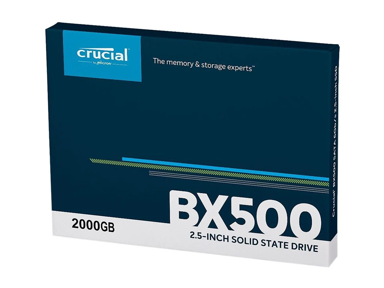 Crucial BX500 2 TB Solid State Drive, 2.5" Internal, SATA (SATA/600)