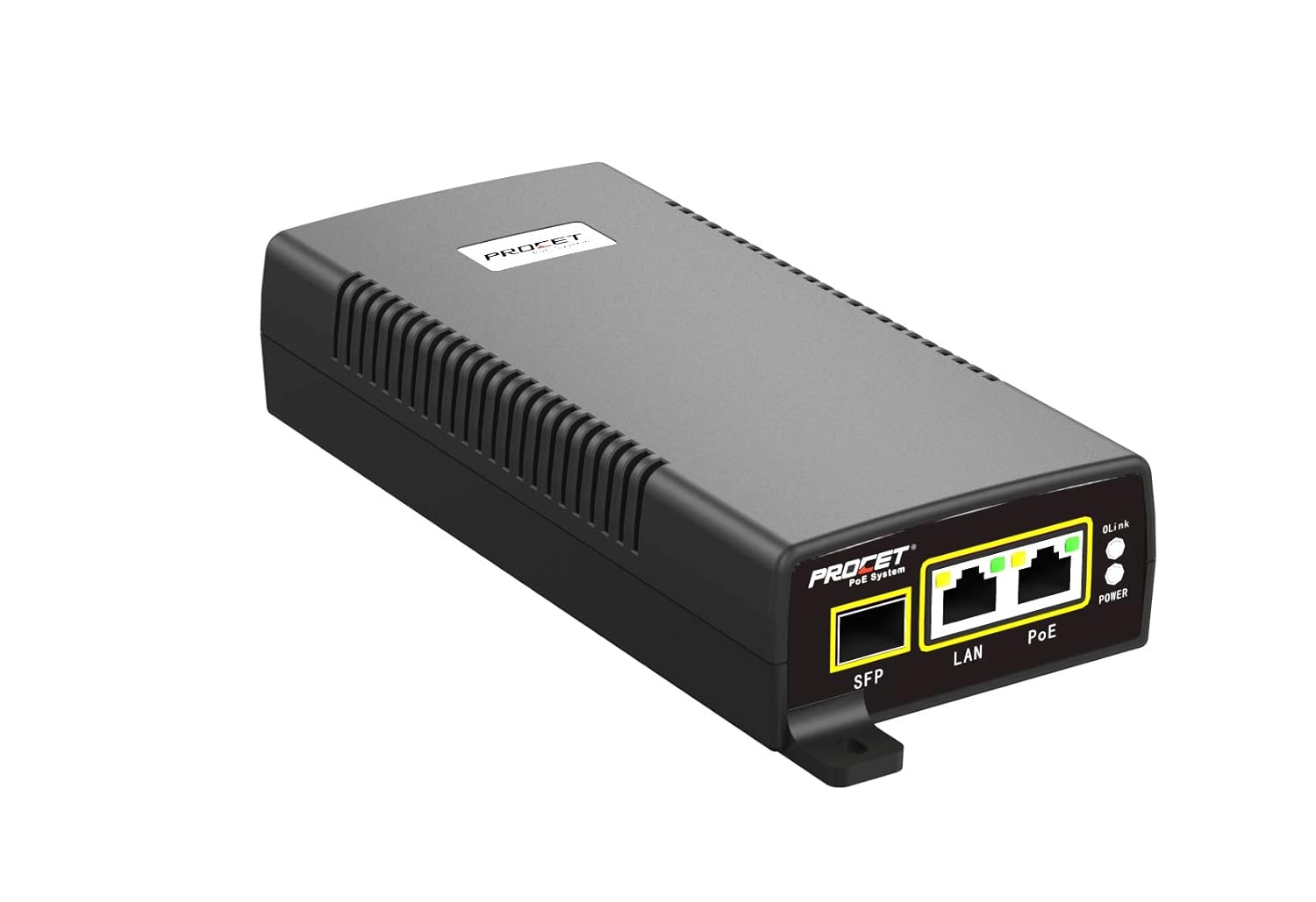 Procet PoE Media Converter with PoE functionality,SFP uplink to PoE++ 60 Watts Enable Distance Extension Over Fiber Optic Cabling to PoE Powered Devices (PDs), 1000Base-FX to 10/100/1000Base-TX