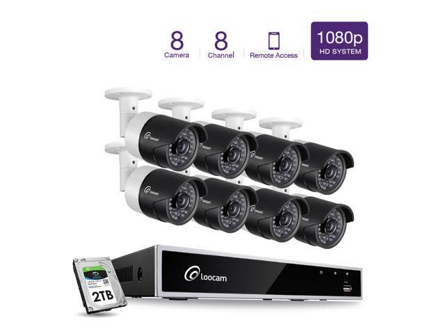 Loocam 1080p 8 CH HD-TVI Video Security Camera System DVR Surveillance Kit