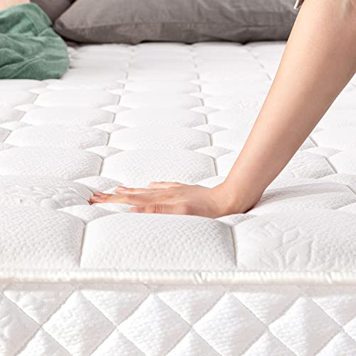 Best Price Mattress 10 Inch Euro-Top Pocket Spring-Mattress - Motion Isolation Individually Encased Pocket Springs, Comfort Foam-Top, CertiPUR-US Certified Foam, Full White