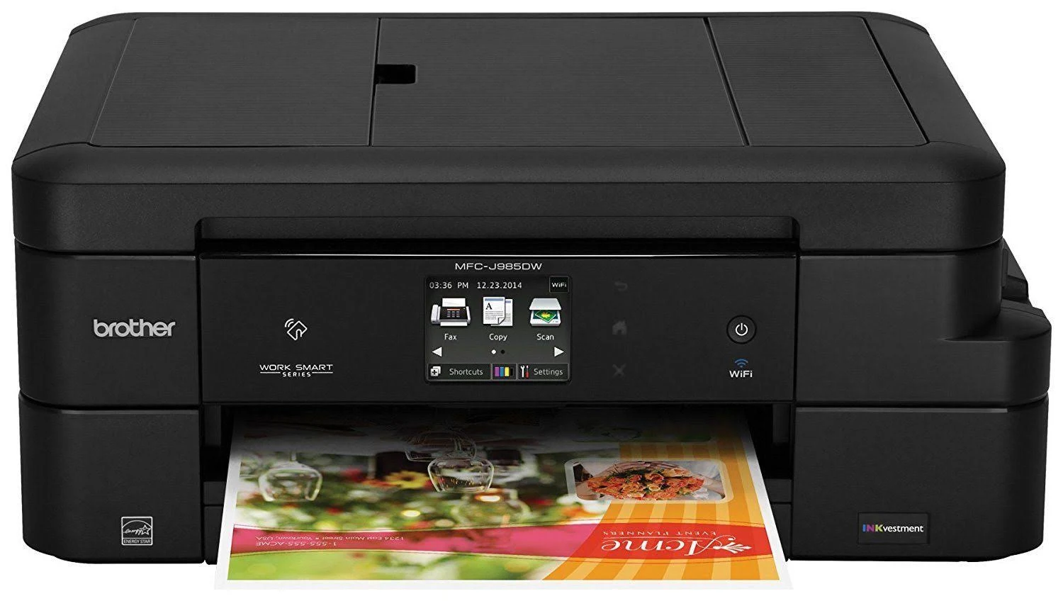 Brother Mfc-J895Dw Wireless Color Inkjet All-In-One Printer, Copy/Fax/Print/Scan