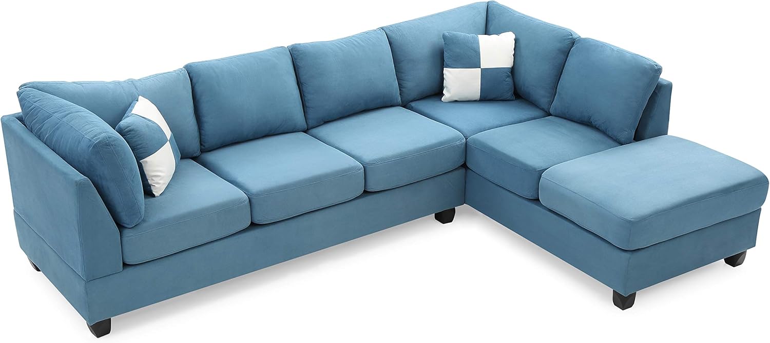 Glory Furniture Malone Sectional, White