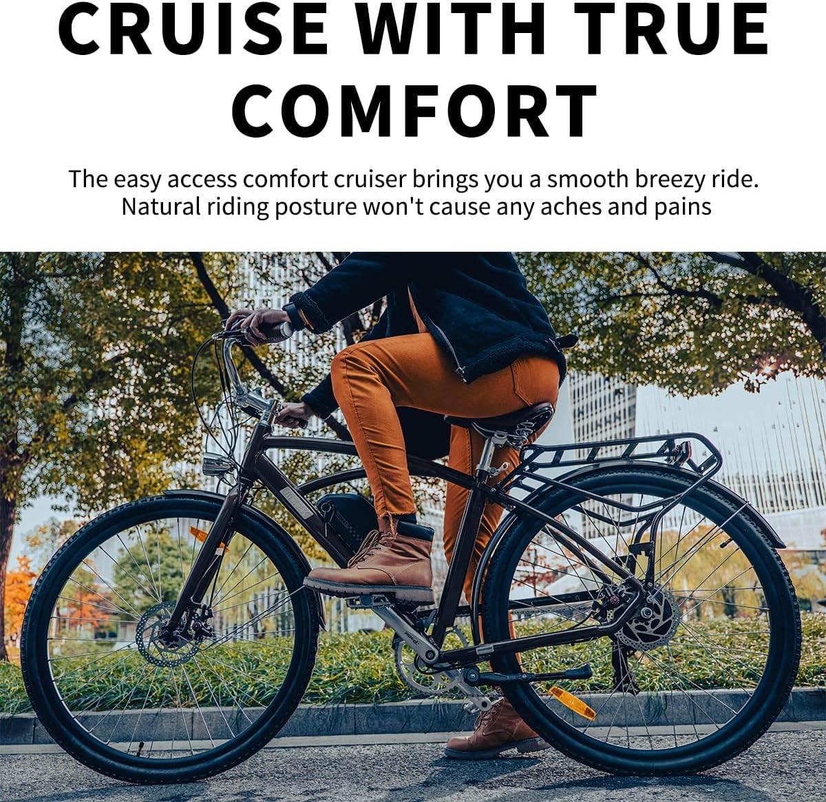 Electric Bike for Adults 500W 28", Ebike for City Cruiser Bicycle Long Range, Pedal Assist 7 Mode Electric Hybrid Bikes for Women 48V 12.8AH Large Lithium Battery with Shimano 7 Speed E-Bike