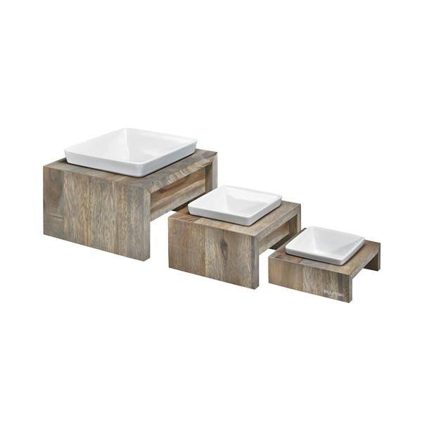 Bowsers Artisan Diner Single Dog Feeder, Large, Fossil