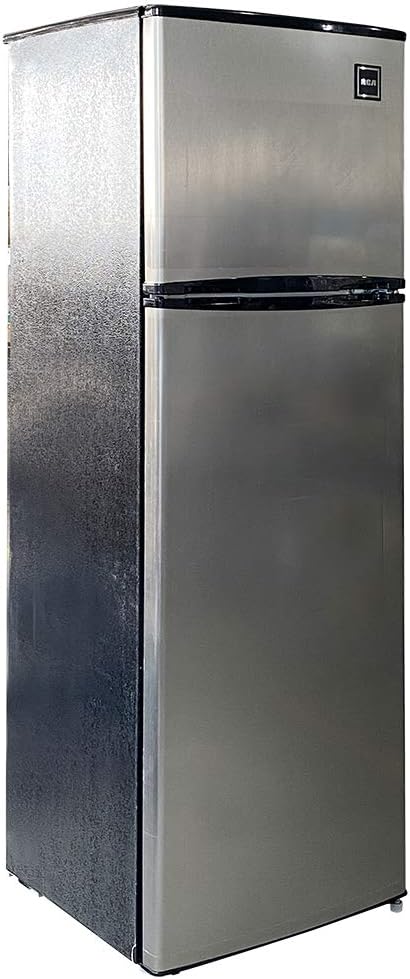 RCA RFR1089 2 Door Apartment Top Freezer Refrigerator, 10 cu ft, Stainless