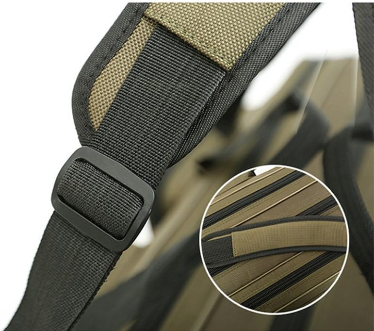 UNISTRENGH 3 Layers Portable Folding Fishing Rod Carrier Reel Case Bags Fish Pole Tools Storage Bag Case Pro Gear Tackle for Shoulders,Handles