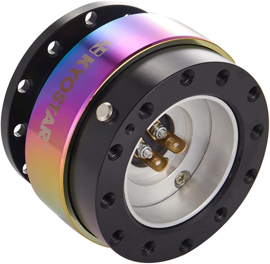 WKD Titanium Steering Wheel Quick Release Hub Adapter Snap Off Boos Kit Black #8313