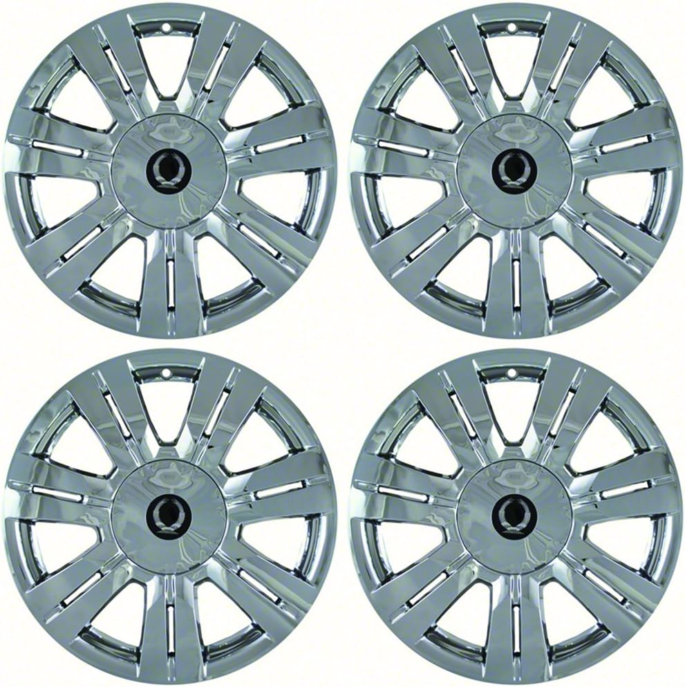 18 inch Hubcap Wheel Skins for 2010-2015 Cadillac SRX-(Set of 4) Wheel Covers- Car Accessories for 18inch Chrome Wheels- Auto Tire Replacement Exterior Cap Cover
