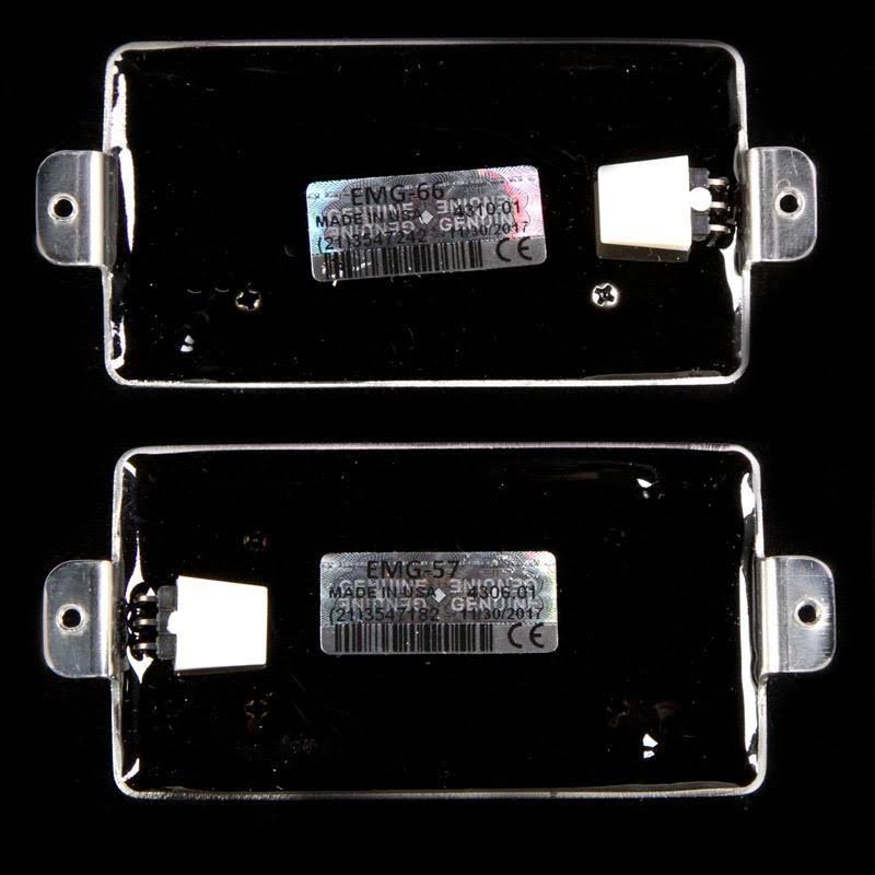 EMG 5039.00 57/66 Active Guitar Humbucker Pickup Set, Chrome
