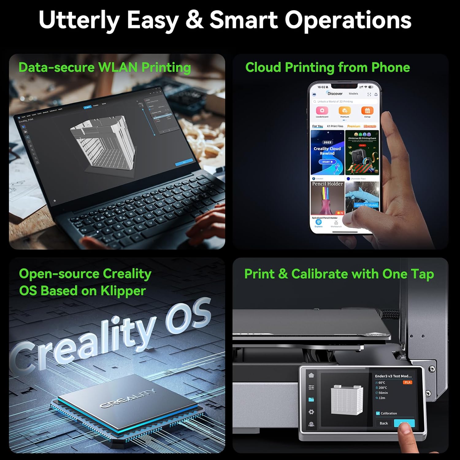 Creality Ender 3 V3 Plus 3D Printer,CoreXZ Speedy 600mm/s High Speed,Clog-Free Extruder,Instant Cooling,Powerful Motors,Stable Rod,Smart Auto Calibration,WiFi,Creality Could,Large Print 300x300x330mm