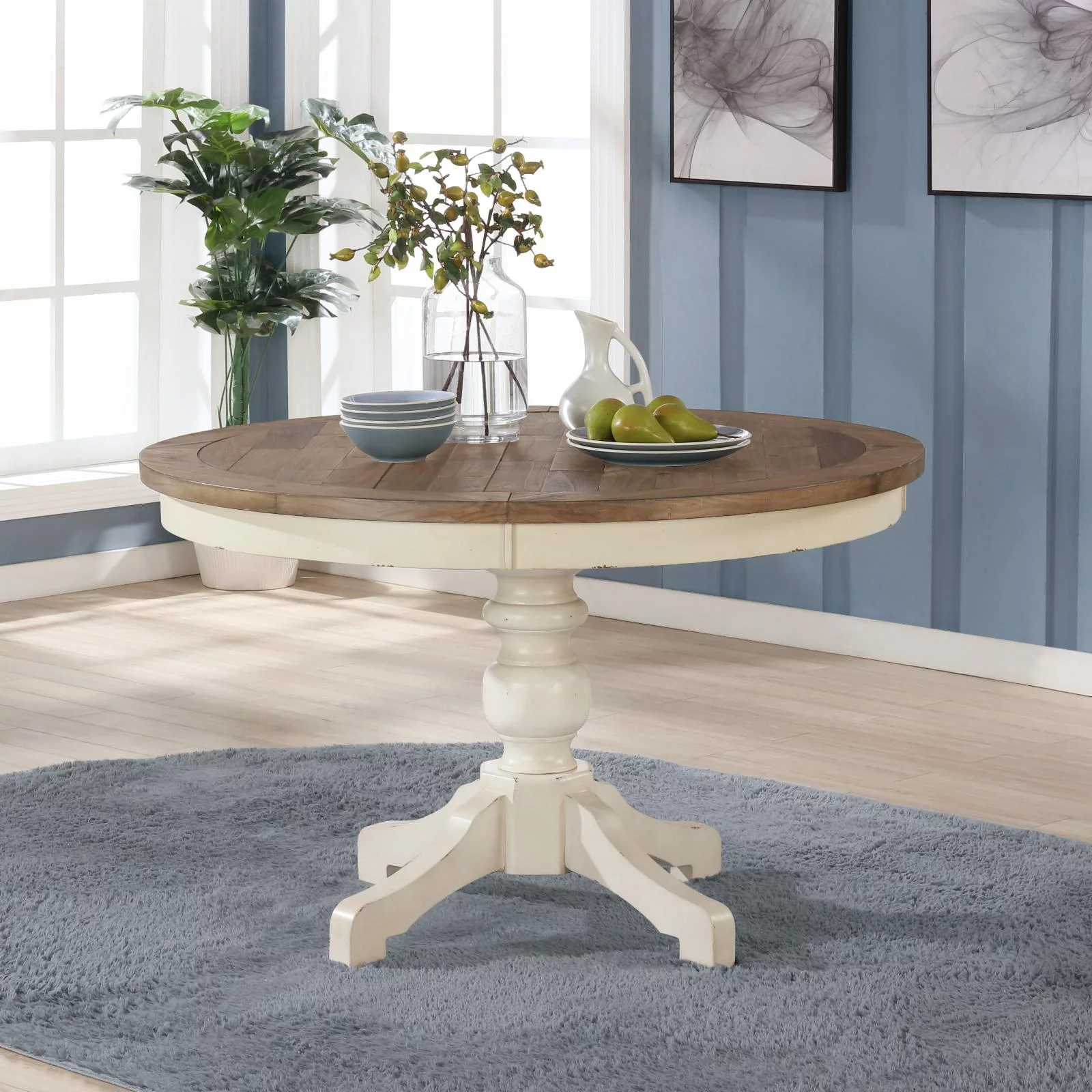 Roundhill Furniture Prato 5-Piece Dining Set - Round