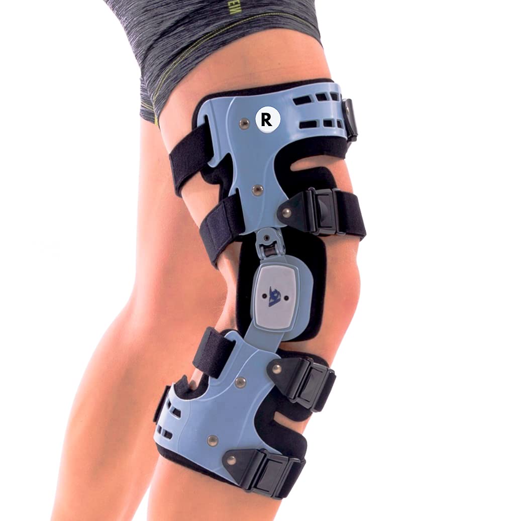 Comfyorthopedic OA Unloader Knee Brace for Osteoarthritis Bone on Bone Arthritis Pain, Bow Leg Correction, Offloading Knee Joint Cartilage Repair Degeneration L1851/L1843 - Gray