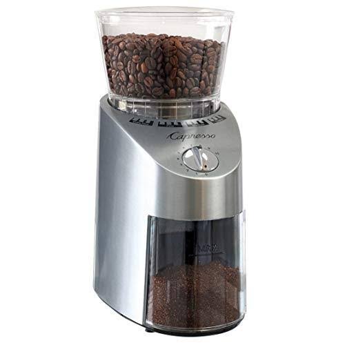 Capresso 565.05 Infinity Stainless Steel Conical Burr Grinder with Deluxe Bundle