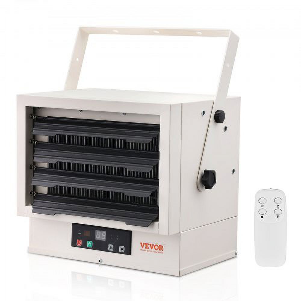 Vevor  Electric Garage Heater, 7500W Digital Fan-Forced Wall & Ceiling Mount Shop Heater with Remote Control Overheat Protection