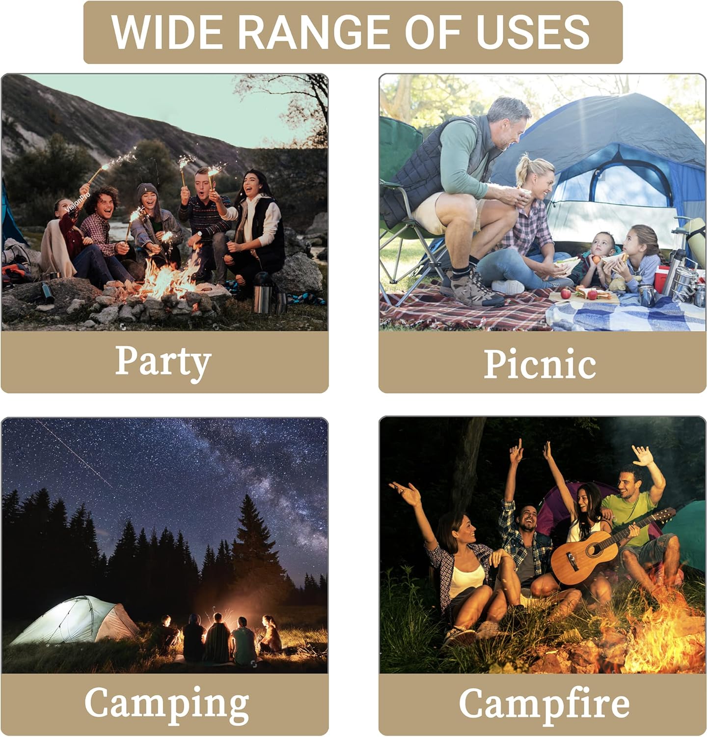 Campfire Grill Grate Stand - Portable Camping Grill Cooking Grate Set for Outdoor Over Fire BBQ, Packable Swivel Bushcraft Fire Pit Barbecue Grill