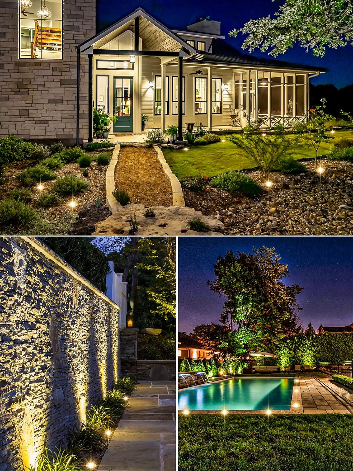 ZUCKEO Low Voltage Landscape Lights 3W LED Well Lights, 12V-24V Landscape Lighting Outdoor In-Ground Lights IP67 Waterproof Paver Light for Driveway Deck Step Garden Warm White (2 Pack)