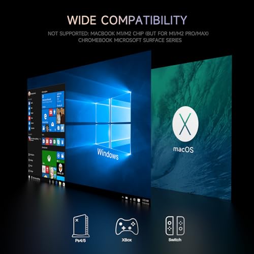 Oiiwak 16inch Triple Portable Monitor for Laptop, Aluminum Alloy 1200P Tri-Screen Monitor Extender with HDMI & USB-C Ports,Compatible with Mac & Windows 15-17.3" Laptop-OK16