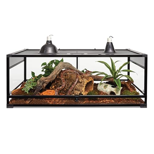 Zilla QuickBuild Terrarium, Sleek Glass Reptile Habitat, Easy Setup, Suitable for all Types of Reptile Pets, Whether Amphibians, Reptilians, Snakes, or Even Arachnids, 48"x18"x18"