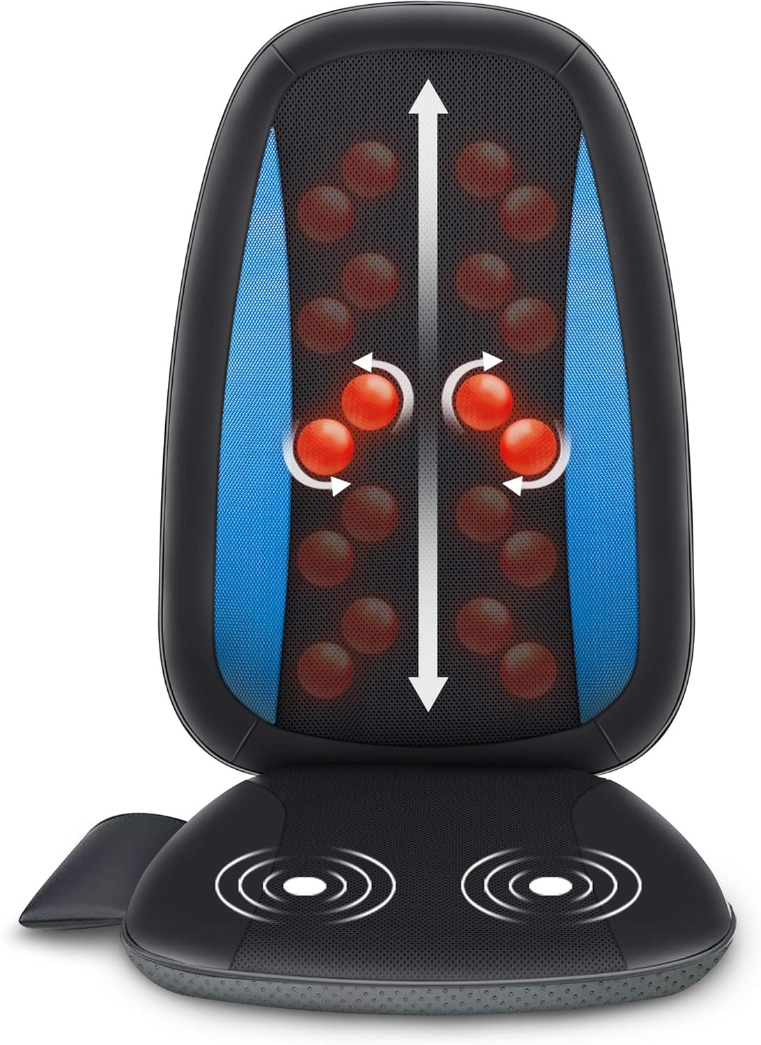 Comfier Shiatsu Back Massager with Heat -Deep Tissue Kneading Massage Seat Cushion, Massage Chair Pad for Full Back, Electric Body Massager for Home or Office Chair use