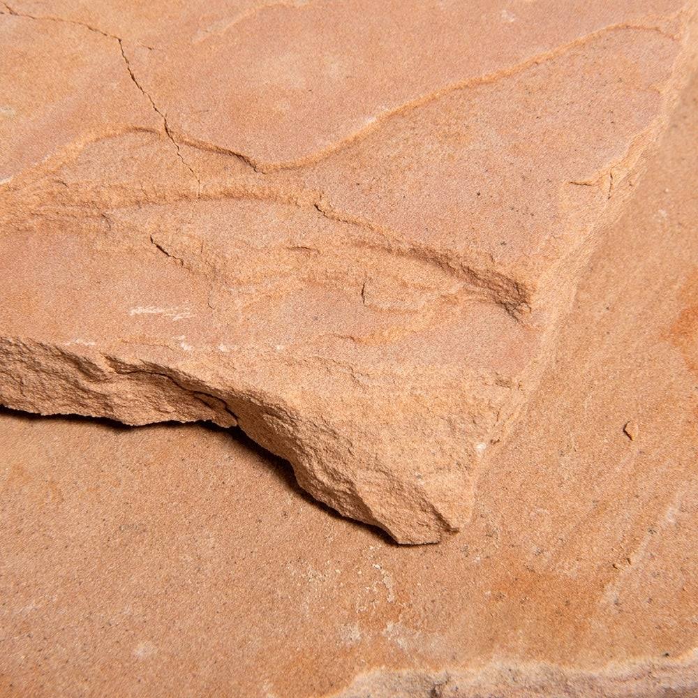 Landscape Patio Natural Flagstone Pathway Stepping Stone Slabs - 1000 lbs - Salmon Red