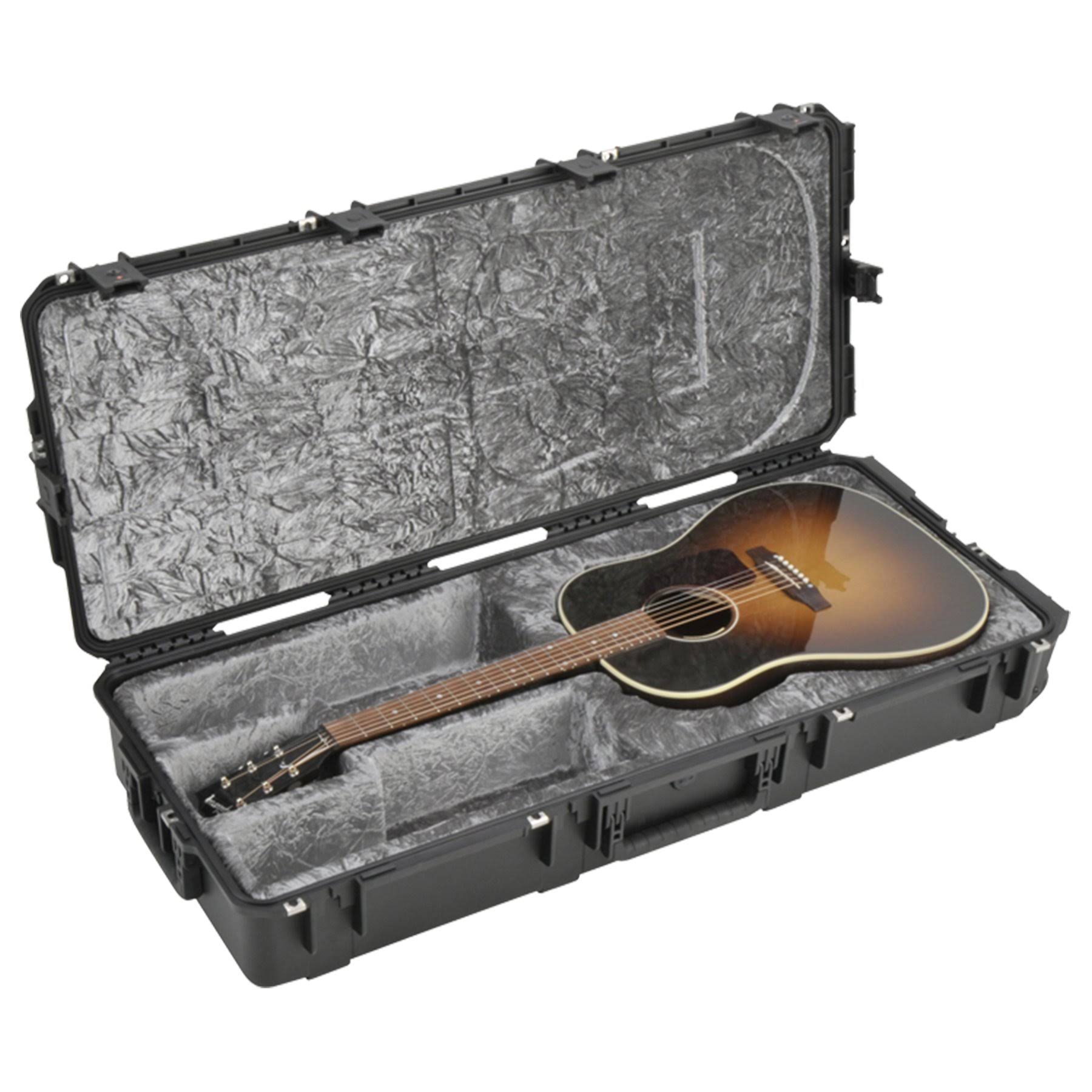 SKB 3i-4217-18 Injection Molded Dreadnought Acoustic Guitar Flight Case with TSA Latches & Wheels