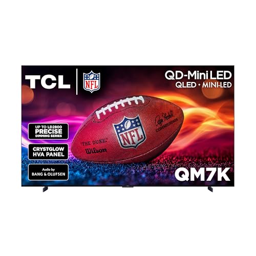 TCL 55-Inch Class QM7K Series QD-Mini LED 4K UHD Google Smart TV Best Premium Mini-LED TV - QLED, 144hz, 240hz Gaming Rate, Anti-Reflective Screen, Bang & Olufsen Audio, Atmos (55QM7K, 2025 Model)