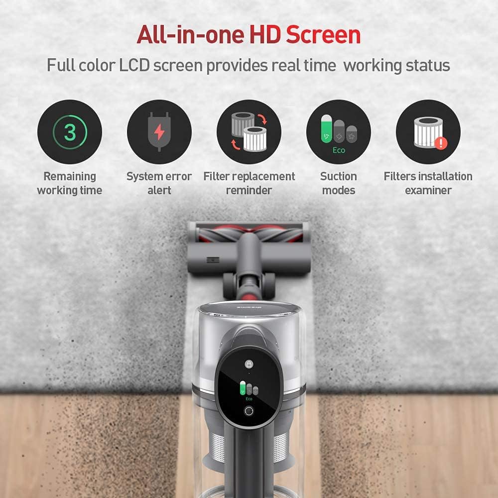 Dreametech T20 Cordless Stick Vacuum, Household Vacuum Cleaner with 25kpa Powerful Suction for Home Hard Floor Pet Hair