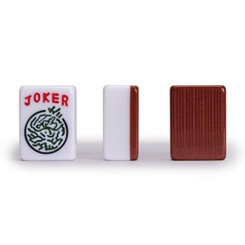 Yellow Mountain Imports American Mahjong Set with 166 Tiles, Soft Case, Racks with Pushers, and Accessories, Pattaya
