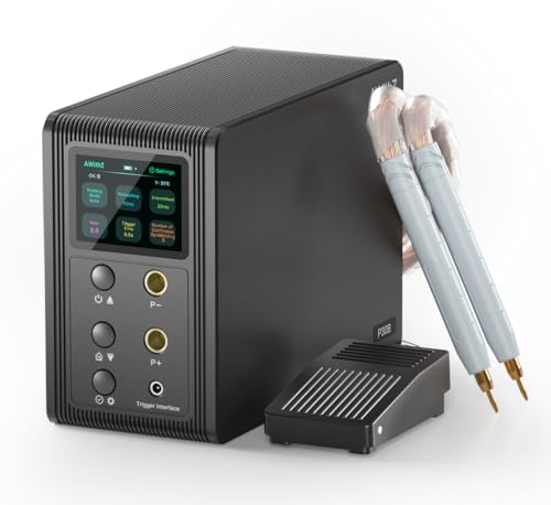 14.6 KW Capacitor Battery Spot Welder, AWithZ Spot Welder, 2-in-1 Automatic & Foot Pedal Two Modes Battery Farad Welding Equipment for 18650/LiFePO4 Lithium Battery Pack Building (P20B)