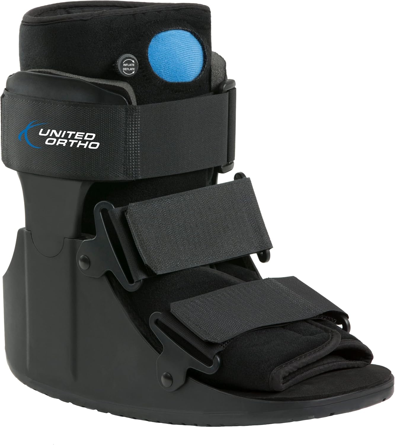 Aircast AirSelect Standard Walker Brace & United Ortho Short Air Cam Walker Fracture Boot, Both Large