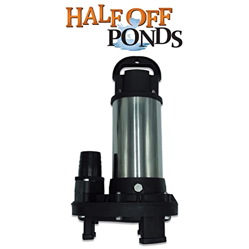 HALF OFF PONDS Piranha Series 4,200 GPH Direct Drive Submersible Pump for Water Gardens, Ponds and Waterfalls - PN-4200 Black