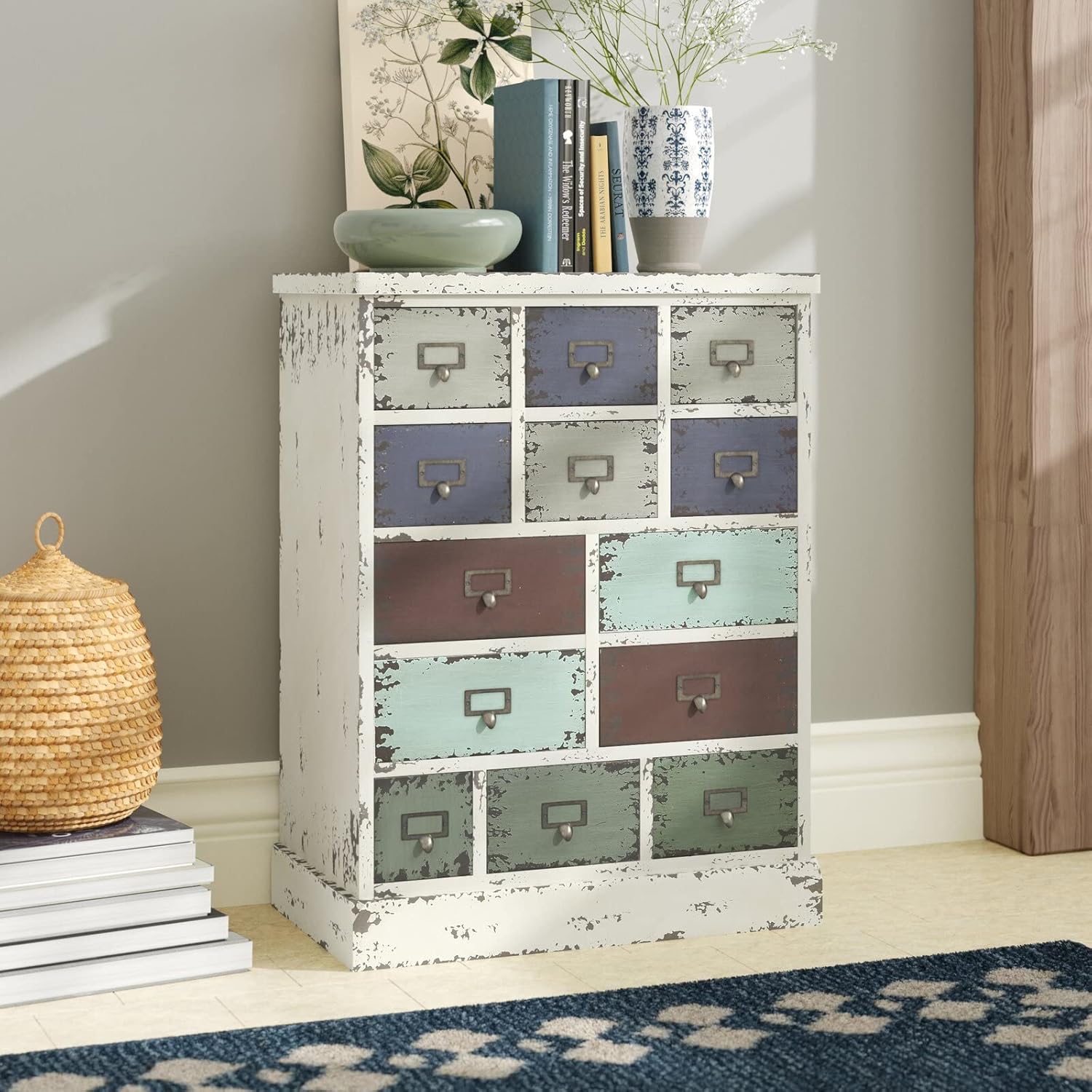 Pinkham 13 - Drawer Apothecary Accent Chest, Base Material: Solid + Manufactured Wood, Will add Character and Interest to Your Space