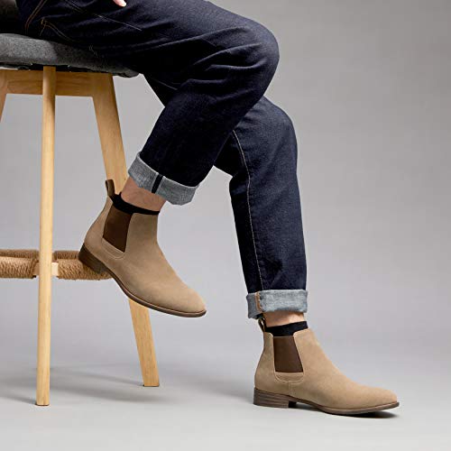 Jousen Men's Chelsea Boots Lightweight Casual Chukka Ankle Boots Classic Elastic Dress Boots For Men