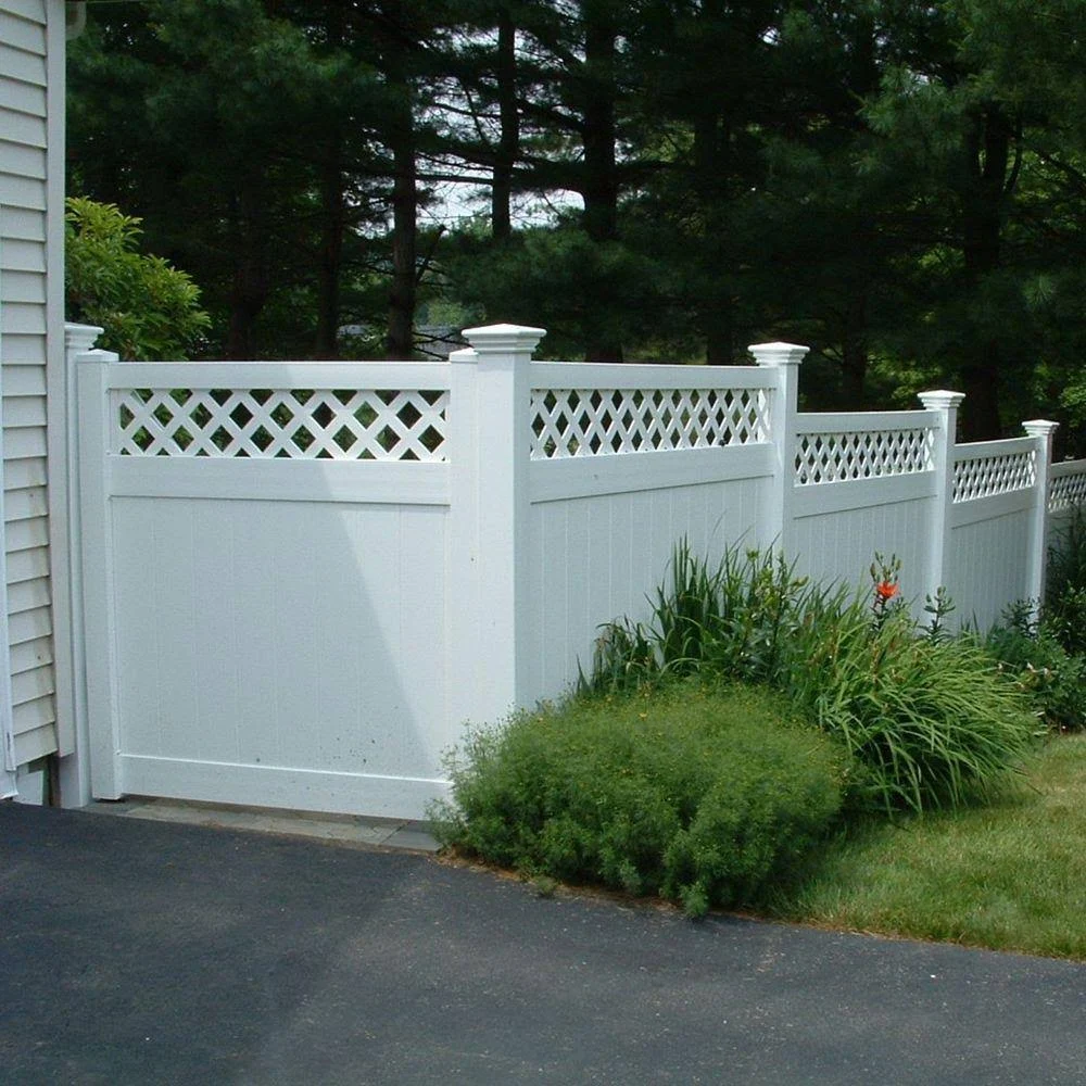 Weatherables Vinyl Privacy Fence Panel Kit 6ft. H x 8ft. W Water Resistant White