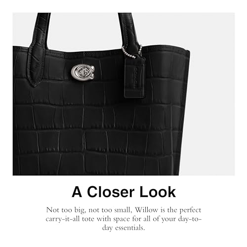 Coach Womens Embossed Croc Willow Tote 24