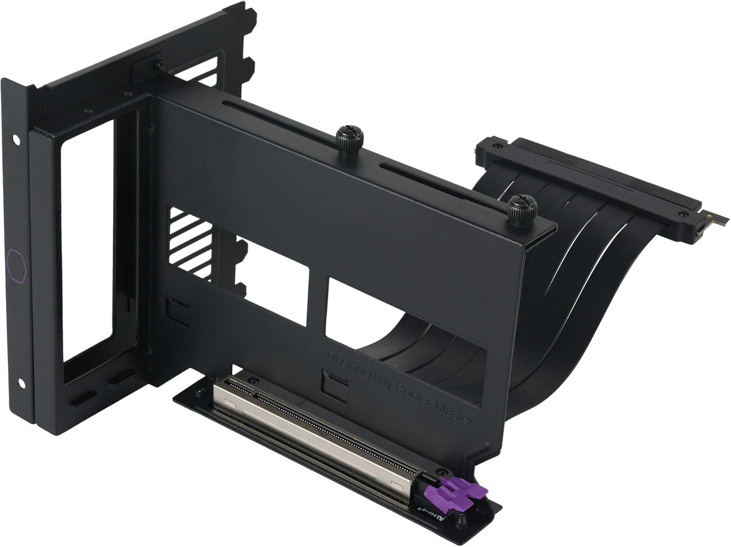 Cooler Master Master Accessory Vertical Graphics Card Holder Kit Version 2 with Premium Riser Cable PCI-E 3.0 x16-165mm, Compatible with All Standard ATX Chassis (MCA-U000R-KFVK01)