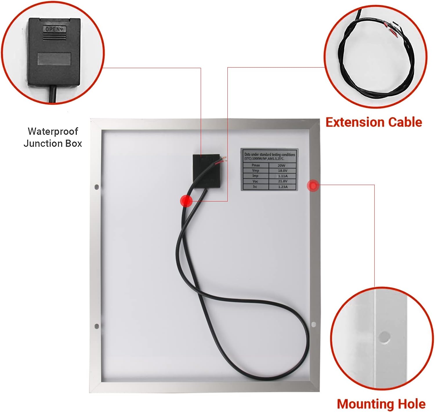 30W 12V Solar Panel Battery Charger Kit 30 Watt 12 Volt Monocrystalline PV Module for Car RV Marine Boat Caravan Off Grid System with 10A Charge Controller + Extension Cable