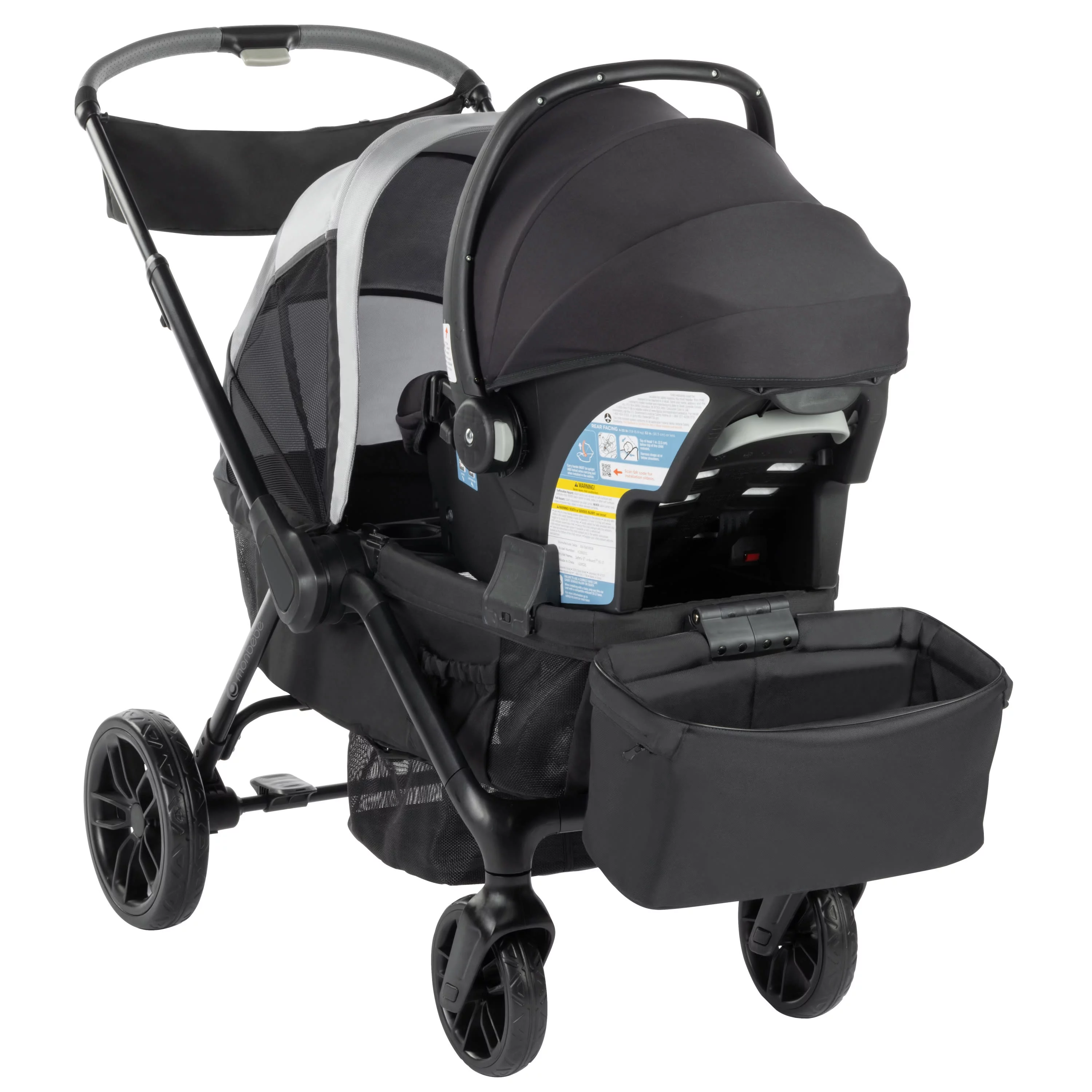Monbebe Everyday Outings Wagon Stroller, Cobblestone Grey