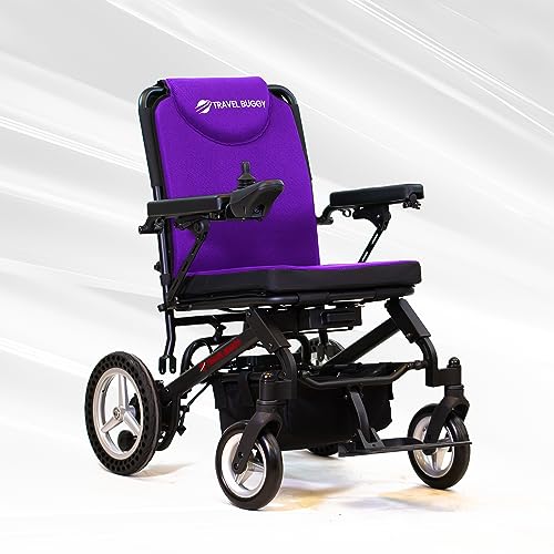 DASH by Travel Buggy - World's Lightest Folding Electric Wheelchair - Weighs just over 40 lbs - 9.5 mi Cruise Range - 19" Seating Width - Serviced from USA (Red)
