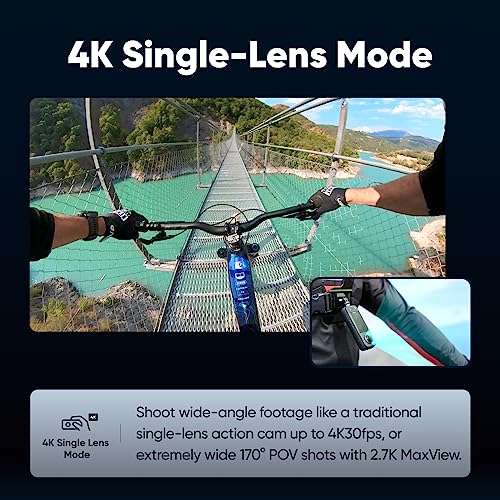 Insta360 X3 Get-Set Kit- Waterproof 360 Action Camera with 1/2" 48MP Sensors, 5.7K 360 Active HDR Video, 72MP 360 Photo, 4K Single-Lens, 60fps Me Mode, Stabilization, 2.29" Touchscreen, AI Editing