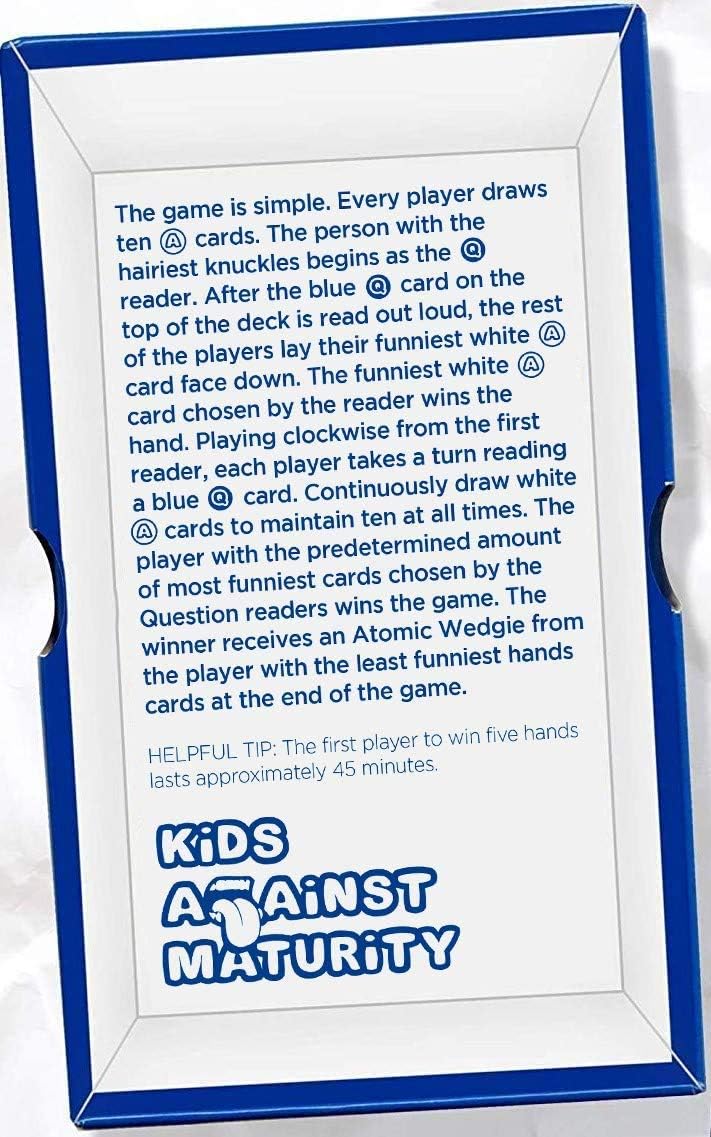 Kids Against Maturity: Card Game for Kids and Families, Super Fun Hilarious for Family Party Game Night