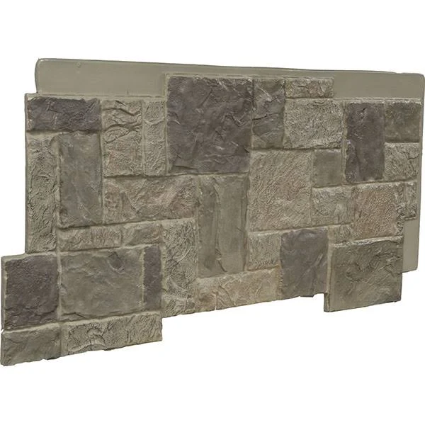 Castle Rock Stacked Stone, Stonewall Faux Stone Siding Panel (Smokey Ridge)