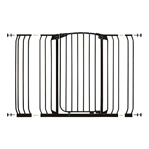 Dreambaby Chelsea Extra-Tall Auto-Close Security Baby Safety Gate-Black-with Extensions, Black, 28 - 42.5"