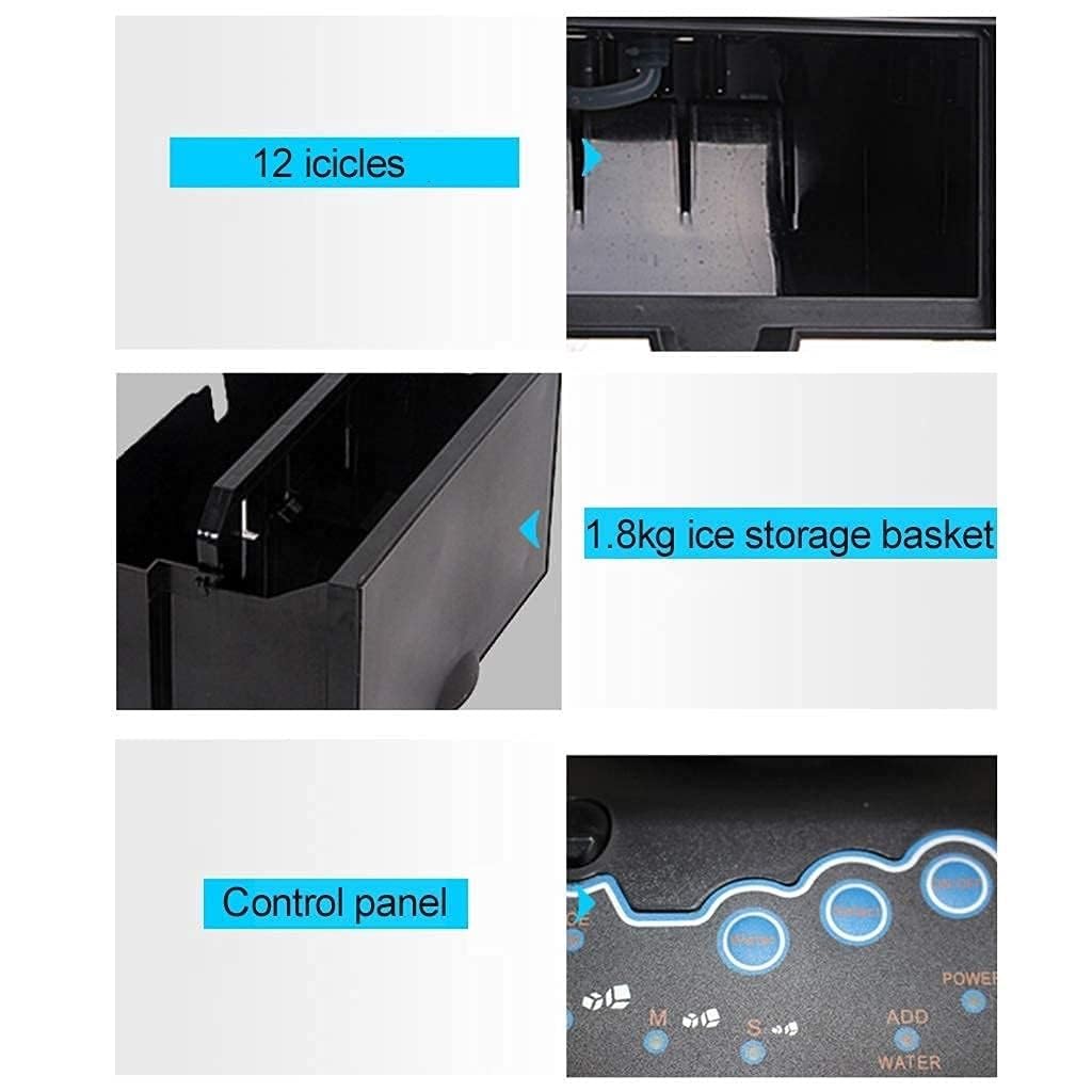 Ice Makers Ice Cube Maker Ice Maker with LED Display, 2in1 Water Dispenser Built-in Ice Cube Maker Machine Counter Top Up to 25kgs, 8-12 Min