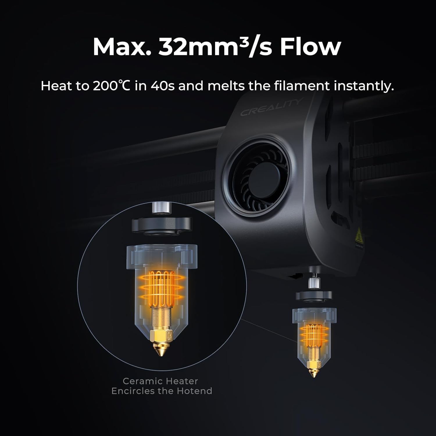 Creality K1 Max 3D Printer, 600mm/s Max Speed 3D Printers Bundle High-Speed PLA Filament Grey