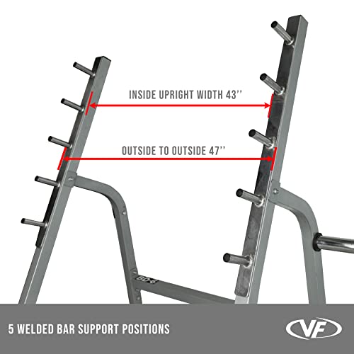 Valor Fitness Bench Press and Squat Rack Combo Half Power Cage w/ Adjustable Spotter Arms