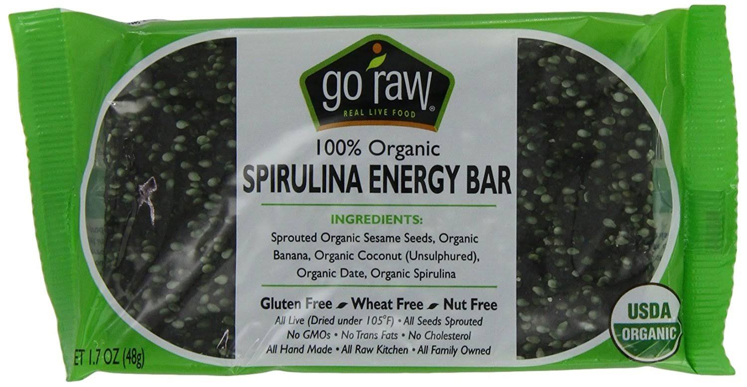 Go Raw - Organic Sprouted Bars Spirulina Sesame - 25 Bars